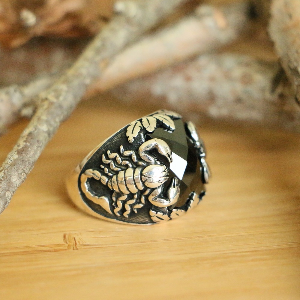 925 Sterling Silver Scorpio Men's ring